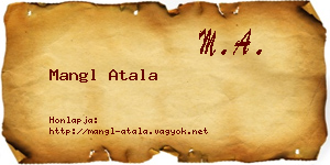 Mangl Atala névjegykártya